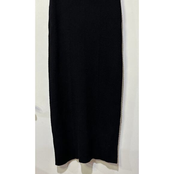 Favorite Daughter Imitation Pearl Strap Dress Black Size XL NWT Ribbed Knit - Picture 14 of 15